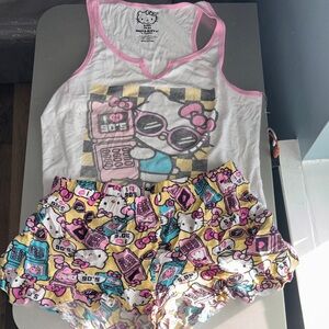 Hello Kitty White and Pink Pajama Set